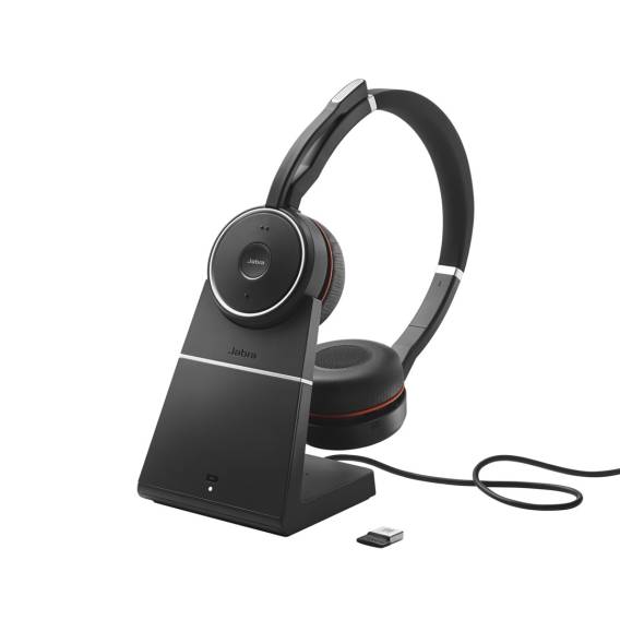 Obrázok pre Jabra Evolve 75 SE Sluchátka s mikrofonem Kabelový a bezdrátový Přes hlavu Hovory/hudba Bluetooth Nabíjecí podstavec Černá