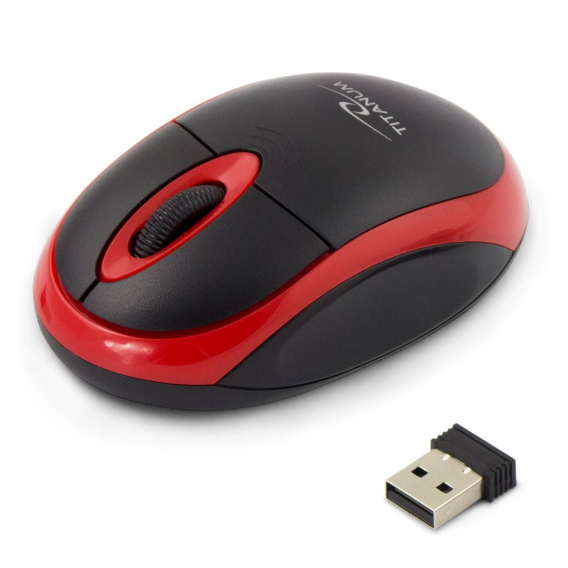Obrázok pre Titanum TM116E Bezdrátová 3D myš 2,4 GHz, černá / červená