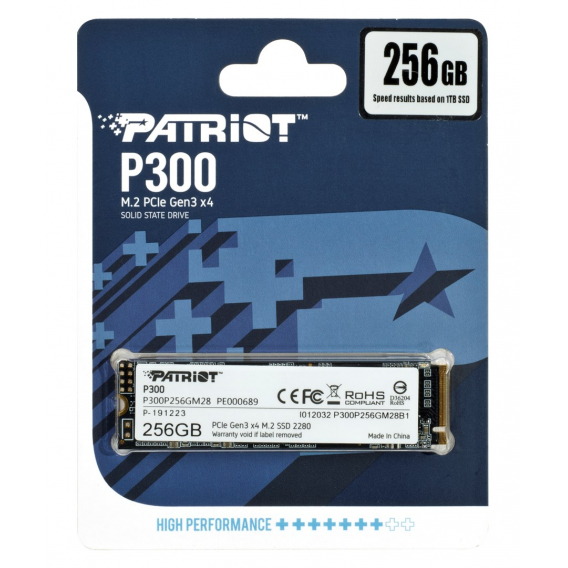 Obrázok pre PATRIOT P300 M.2 PCI-EX4 NVME 256GB