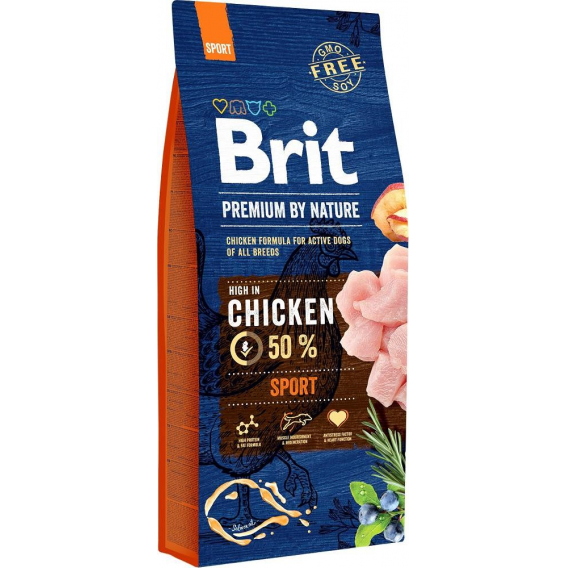 Obrázok pre BRIT Premium by Nature Sport Chicken - suché krmivo pro psy - 15 kg