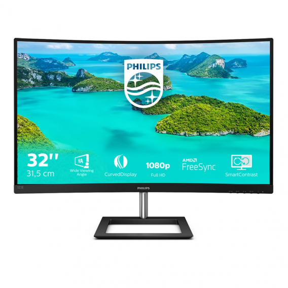 Obrázok pre Philips E Line 322E1C/00 LED display 80 cm (31.5") 1920 x 1080 px Full HD LCD Černá