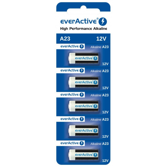 Obrázok pre Alkalické baterie EverActive 23A 12V - blistr 5 ks.