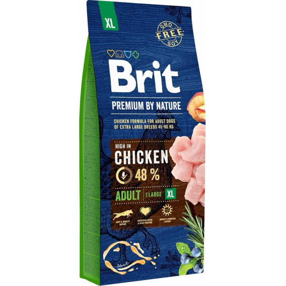 Obrázok pre BRIT Premium by Nature Adult XL Chicken - suché krmivo pro psy - 15 kg