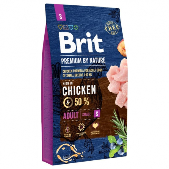Obrázok pre BRIT Premium by Nature Small Chicken - suché krmivo pro psy - 8 kg
