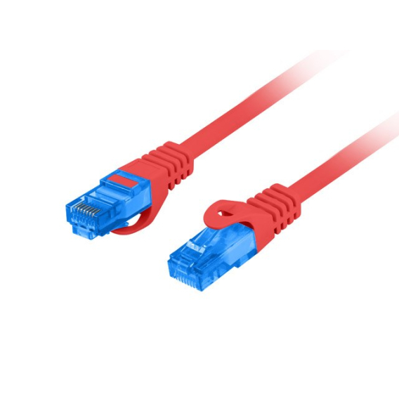 Obrázok pre LANBERG PATCHCORD S/FTP CAT.6A 1M ČERVENÝ LSZH