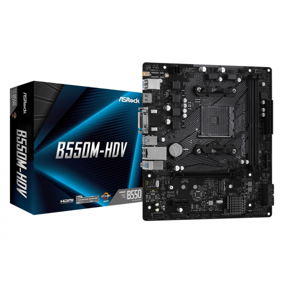 Obrázok pre Asrock B550M-HDV Socket AM4 Micro ATX AMD B550