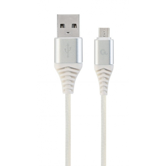 Obrázok pre Cablexpert CC-USB2B-AMMBM-2M-BW2 USB kabel USB 2.0 USB A Micro-USB B Bílá