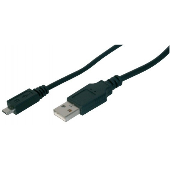 Obrázok pre DIGITUS AK-300110-018-S USB kabel 1,8 m 2.0 USB A Micro-USB B Černá