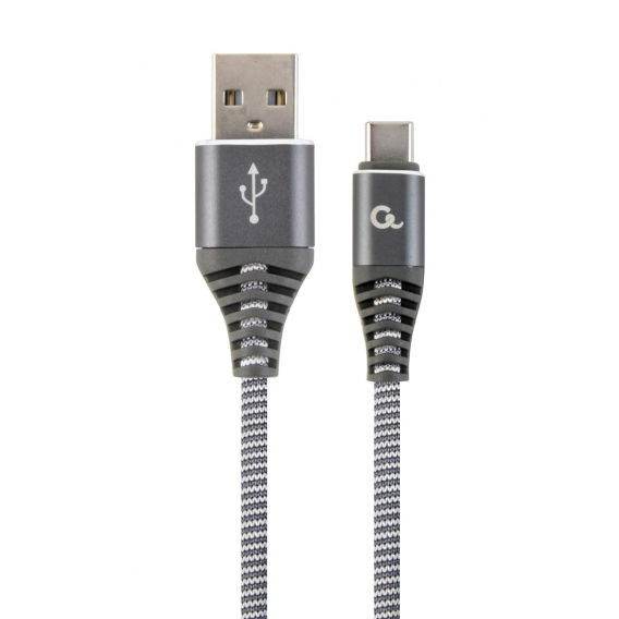 Obrázok pre Gembird CC-USB2B-AMCM-1M-WB2 USB kabel 1,8 m USB 2.0 USB A USB C Šedá, Bílá