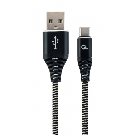 Obrázok pre Gembird CC-USB2B-AMCM-2M-BW USB kabel USB 2.0 USB A USB C Černá, Bílá