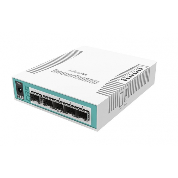 Obrázok pre Mikrotik CRS106-1C-5S síťový přepínač Gigabit Ethernet (10/100/1000) Podpora napájení po Ethernetu (PoE) Bílá