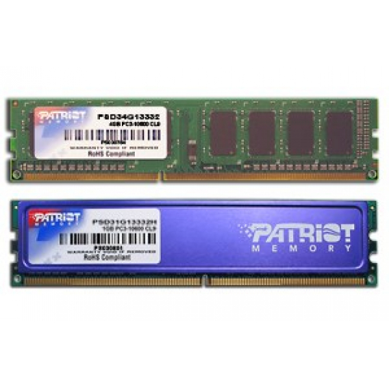 Obrázok pre Patriot Memory PSD34G13332 paměťový modul 4 GB DDR3 1333 MHz