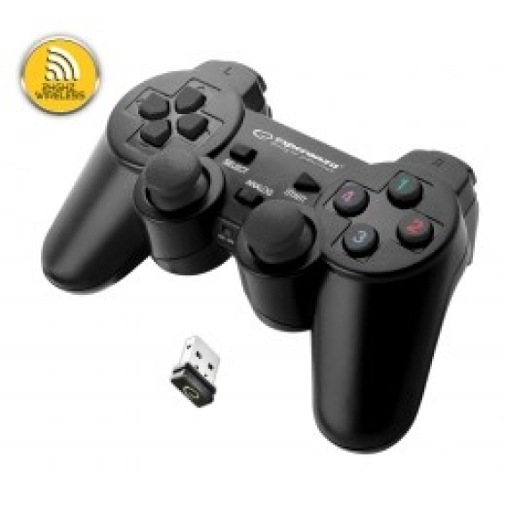 Obrázok pre Esperanza EGG108K herní ovladač Černá USB 2.0 Gamepad Analogový/digitální PC, Playstation 3