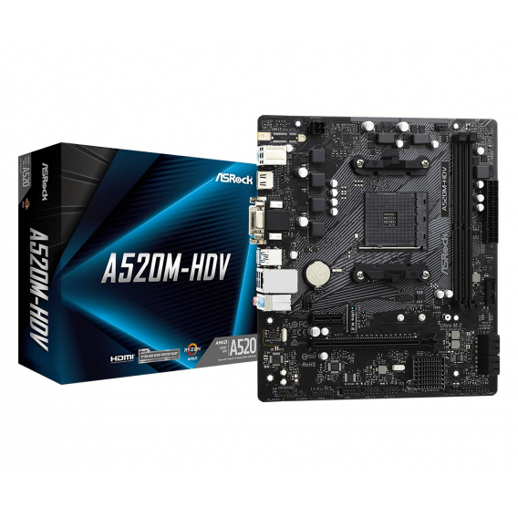 Obrázok pre Asrock A520M-HDV Socket AM4 Micro ATX