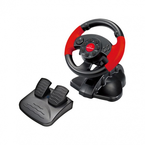 Obrázok pre xlyne EG103 herní ovladač Volant PC,Playstation 2,Playstation 3 Digitální Černá, Červená