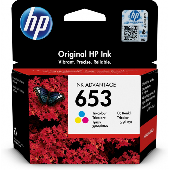 Obrázok pre HP Tříbarevná originální inkoustová kazeta 653 Advantage