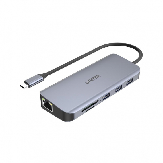 Obrázok pre UNITEK D1026B dokovací stanice/replikátor portů USB 3.2 Gen 1 (3.1 Gen 1) Type-C Šedá