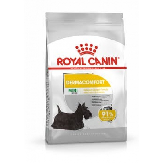 Obrázok pre ROYAL CANIN Mini Dermacomfort -  suché krmivo pro dospělé psy malých plemen s citlivou kůží náchylnou k podráždění - 3kg