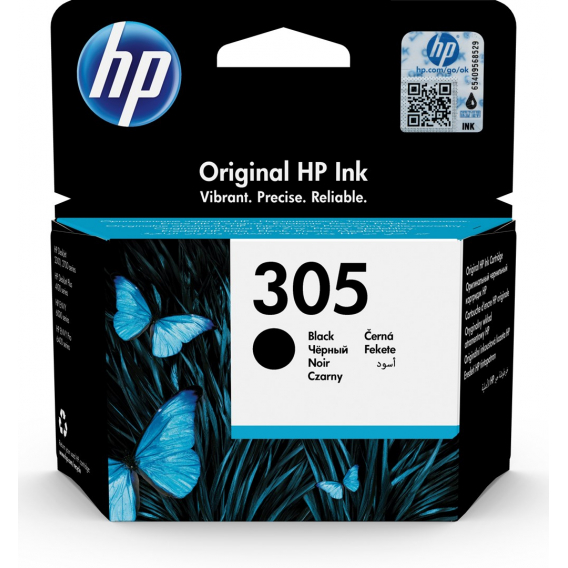 Obrázok pre HP 305 Black Original Ink Cartridge Originální Černá 1 kusů
