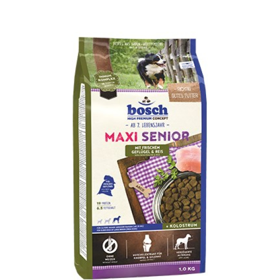 Obrázok pre Bosch Hundefutter Maxi Senior Geflügel, 1er Pack (1 x 12.5 kg) 12,5 kg Drůbež, Rýže