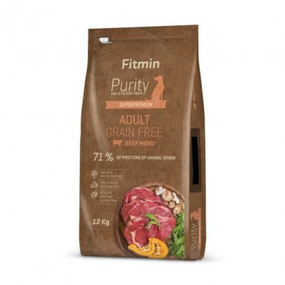 Obrázok pre FITMIN Dog Purity Grain Free Adult Beef - suché krmivo pro psy - 12 kg