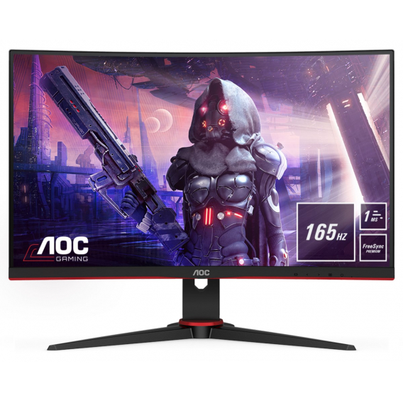 Obrázok pre AOC C24G2AE/BK plochý počítačový monitor 59,9 cm (23.6") 1920 x 1080 px Full HD LED Černá, Červená