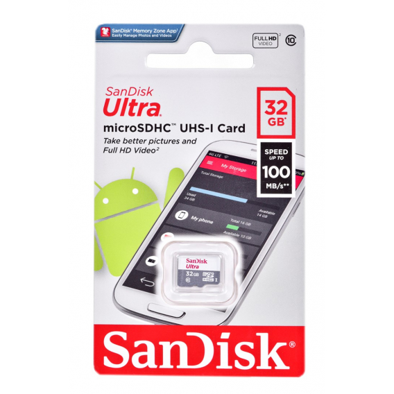 Obrázok pre Sandisk Ultra microSDHC paměťová karta 32 GB Třída 10