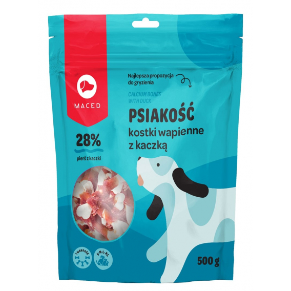 Obrázok pre MACED Calcium bones with duck - žvýkačka pro psy - 500g