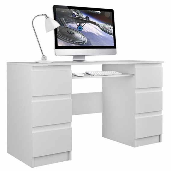 Obrázok pre Topeshop KUBA BIEL MAT počítačový stolek Bílá