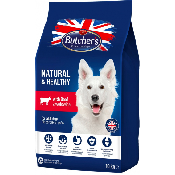 Obrázok pre BUTCHER'S Natural&Healthy with beef - suché krmivo pro psy - 10 kg