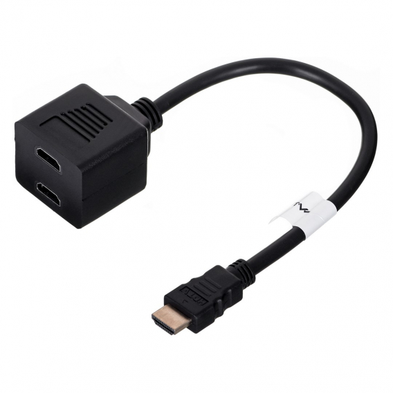 Obrázok pre Lanberg AD-0019-BK videorozdělovač HDMI 2x HDMI