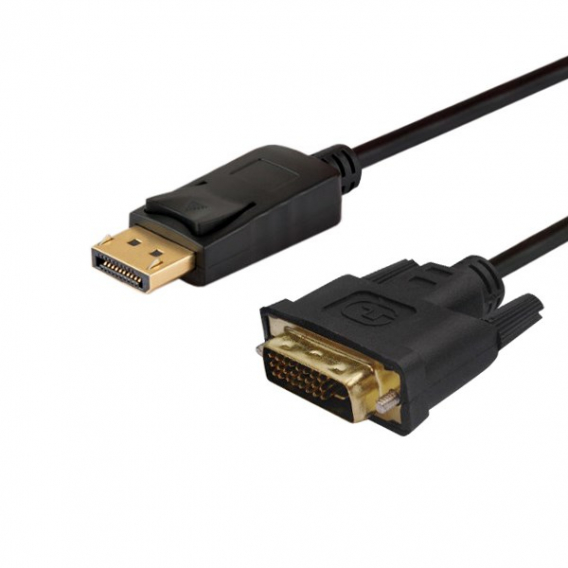 Obrázok pre Savio CL-106 adaptér k video kabelům 1,8 m DisplayPort DVI Černá