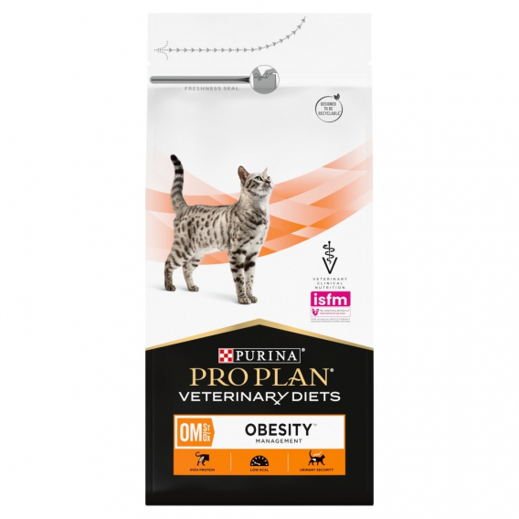 Obrázok pre PURINA Pro Plan Veterinary Diets Feline OM St/Ox Obesity Management - suché krmivo pro kočky - 1,5kg