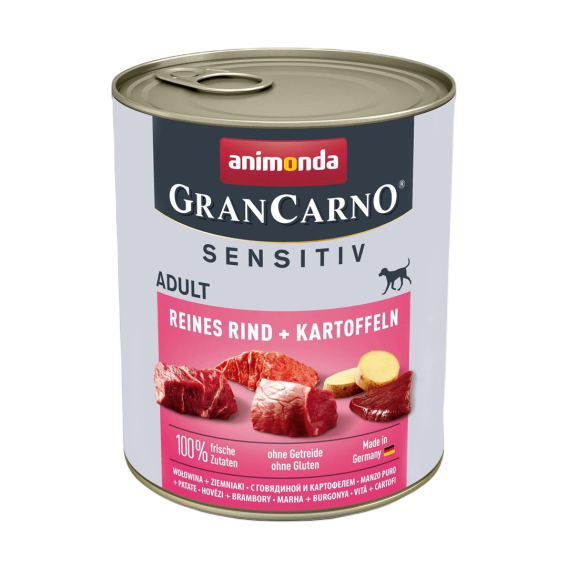 Obrázok pre ANIMONDA GranCarno Adult Sensitiv Beef with potatoes - vlhké krmivo pro psy - 800g