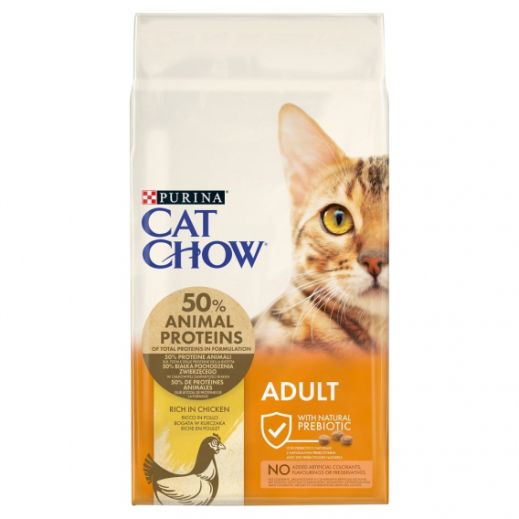 Obrázok pre Purina CAT CHOW Adult - Kuře, Krůta - Suché krmivo pro kočky - 15 kg