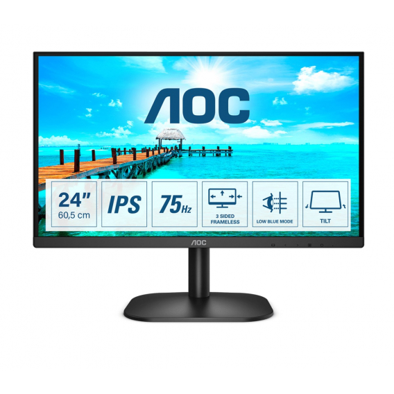 Obrázok pre AOC B2 24B2XD LED display 60,5 cm (23.8") 1920 x 1080 px Full HD Černá