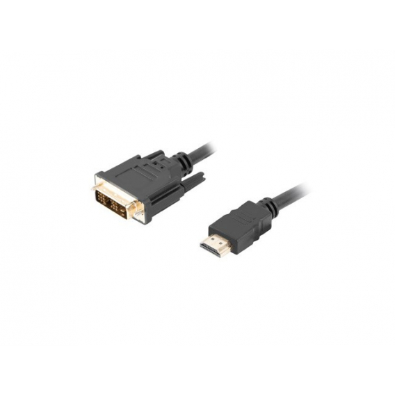 Obrázok pre Lanberg CA-HDDV-10CC-0018-BK adaptér k video kabelům 1,8 m HDMI Typ A (standardní) DVI-D Černá