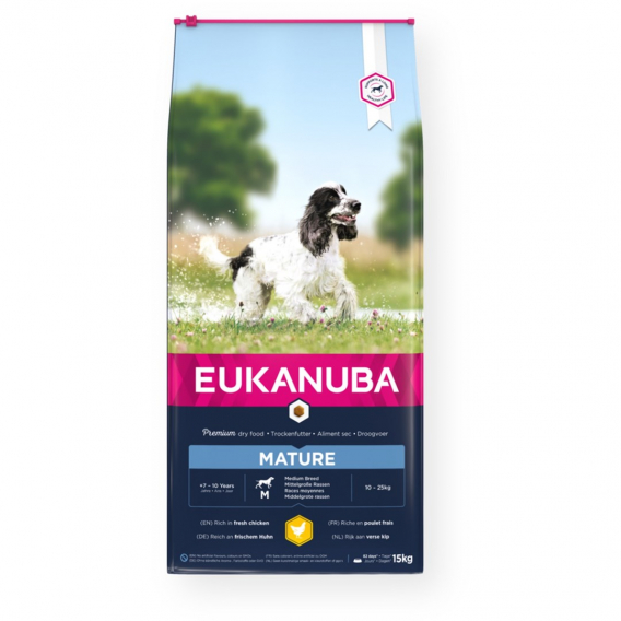 Obrázok pre Eukanuba MATURE 15 kg Dospělý Kuřecí maso