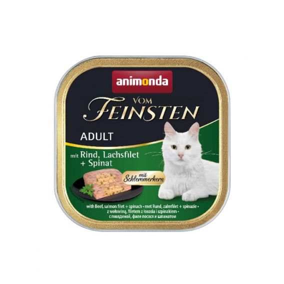 Obrázok pre ANIMONDA Vom Feinsten  Adult Classic Cat Beef, salmon, spinach - mokré krmivo pro kočky - 100g