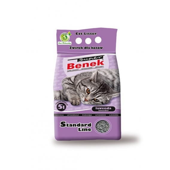 Obrázok pre Certech Super Benek Standard Levandule - Hrudkující stelivo pro kočky 5 l