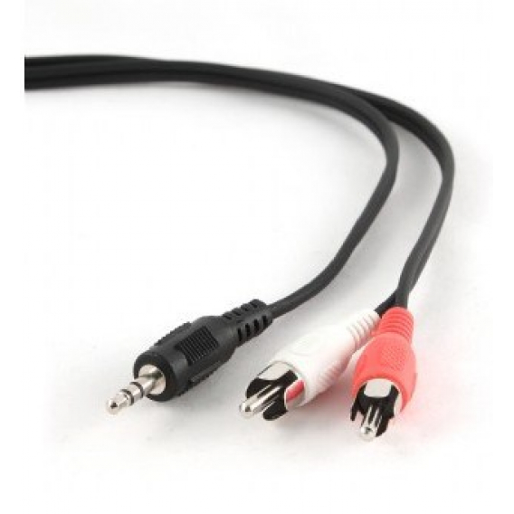 Obrázok pre Gembird 2.5m, 3.5mm/2xRCA, M/M audio kabel 2,5 m Černá, Červená, Bílá
