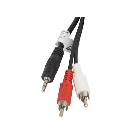 Obrázok pre Lanberg CA-MJRC-10CC-0050-BK audio kabel 5 m 3.5mm 2 x RCA Černá