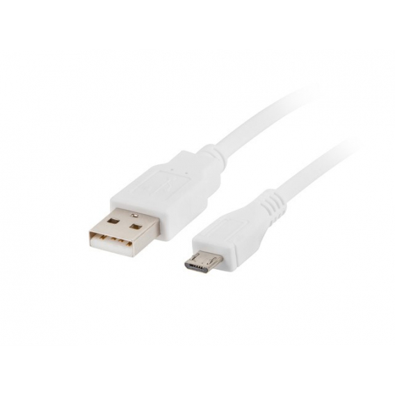 Obrázok pre Lanberg CA-USBM-10CC-0018-W USB kabel 1,8 m USB 2.0 Micro-USB B USB A Bílá