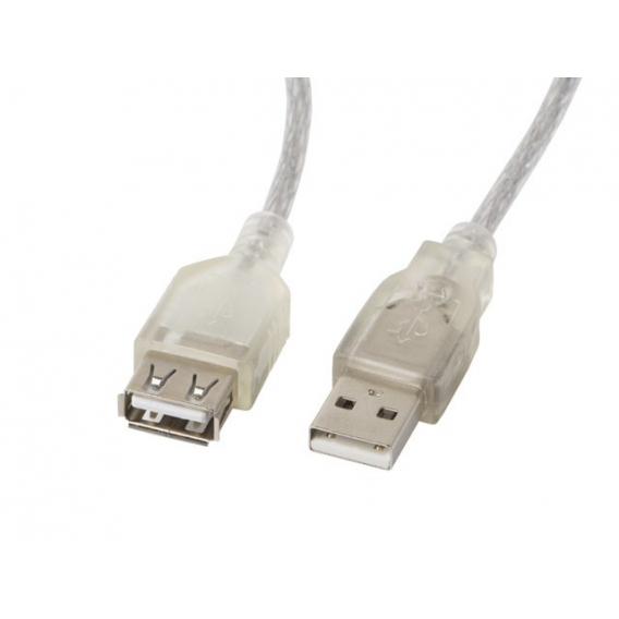 Obrázok pre Lanberg CA-USBE-12CC-0018-TR USB kabel 1,8 m USB 2.0 USB A Průhledná
