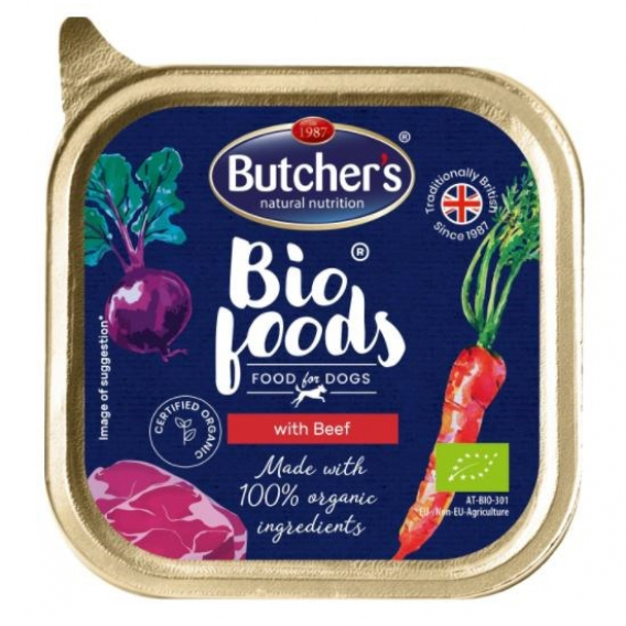 Obrázok pre BUTCHER'S Bio Foods with beef - Mokré krmivo pro psy - 150 g
