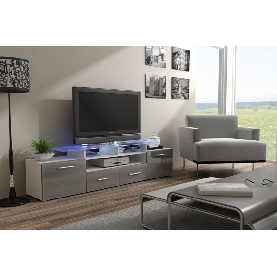 Obrázok pre Cama EVORA BI/SZ televizní stolek/nábytek k multimediálnímu vybavení 2 zásuvka/zásuvek