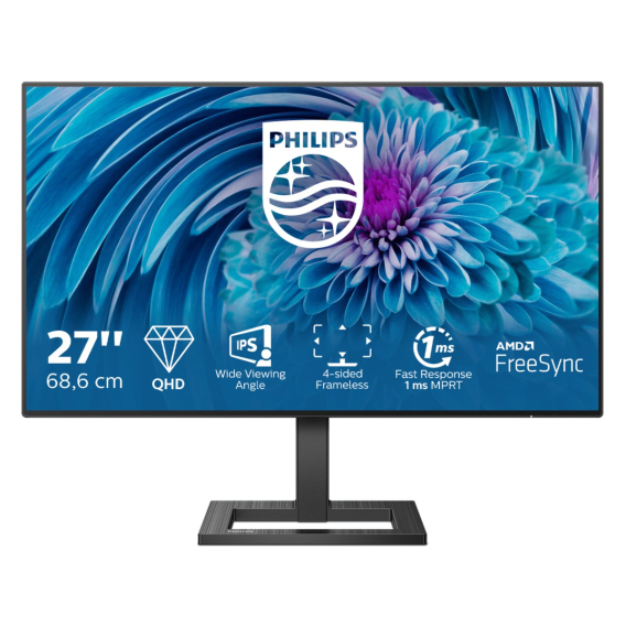 Obrázok pre Philips E Line 275E2FAE/00 plochý počítačový monitor 68,6 cm (27") 2560 x 1440 px 4K Ultra HD LED Černá