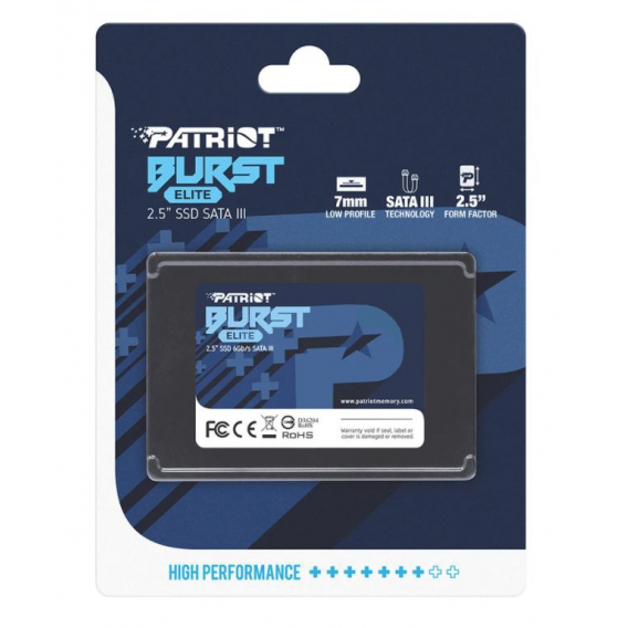 Obrázok pre Patriot Memory BURST Elite 2.5" 2.5" 480 GB Serial ATA III