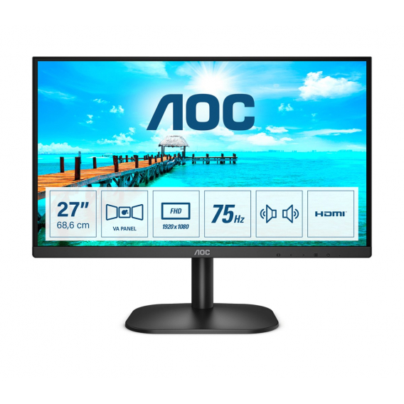 Obrázok pre AOC B2 27B2AM LED display 68,6 cm (27") 19220 x 1080 px Full HD Černá
