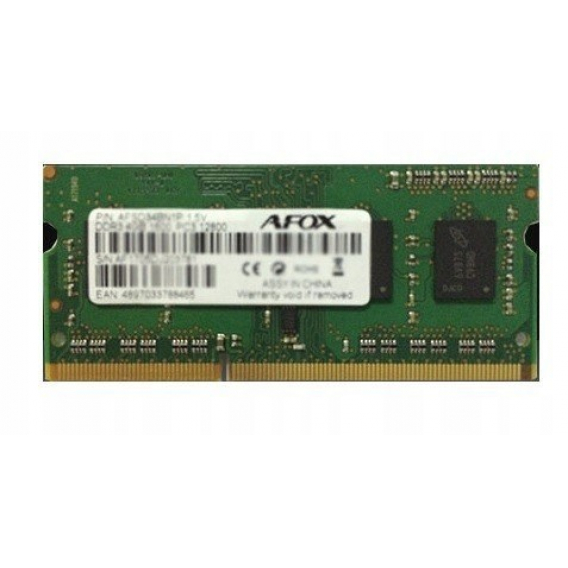 Obrázok pre AFOX SO-DIMM DDR3 4G 1333MHZ MICRON CHIP LV 1,35V